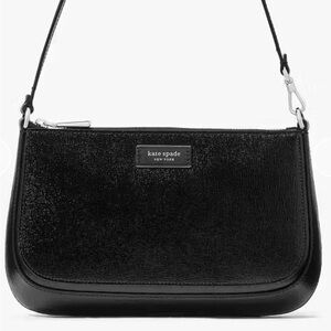 KATE SPADE Sam Icon Shiny Mini saffiano leather Pochette *bundle w/card holder*